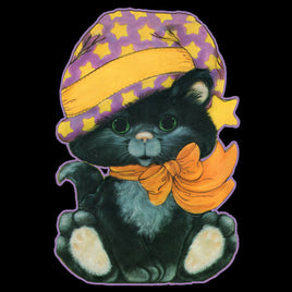 Black Halloween Cat Sticker